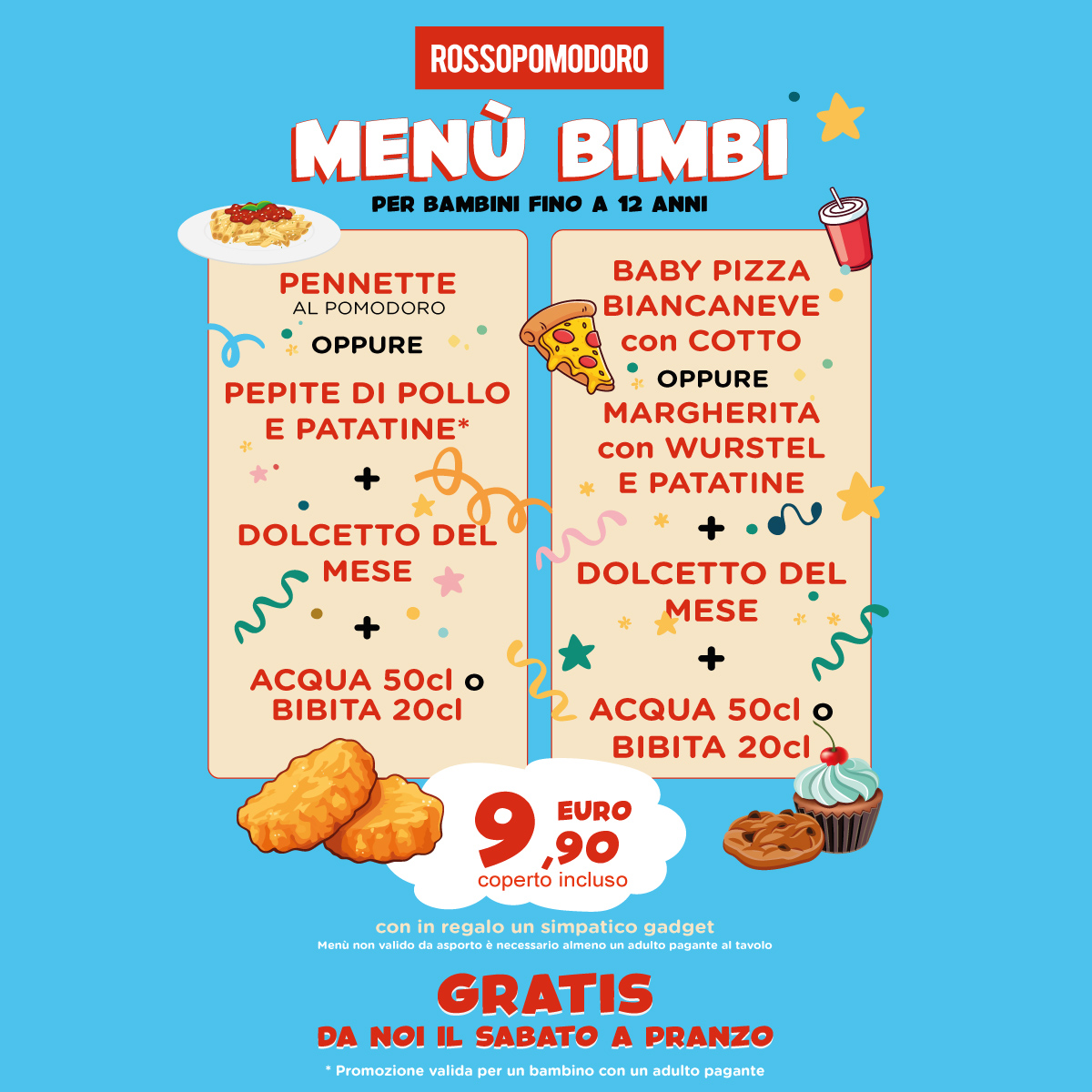 Rossopomodoro - Menù Bimbi