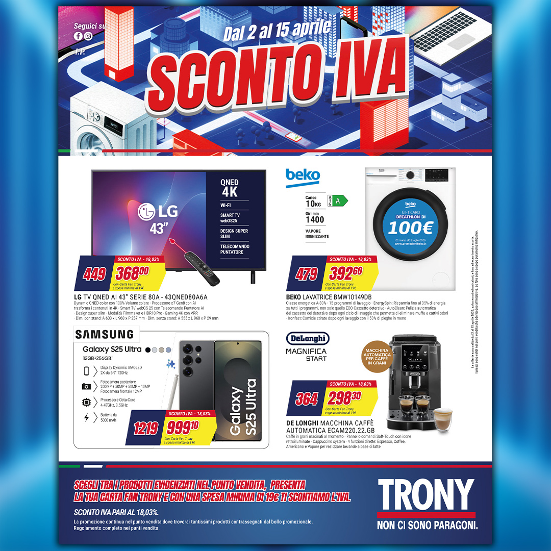 Trony - Sconto IVA
