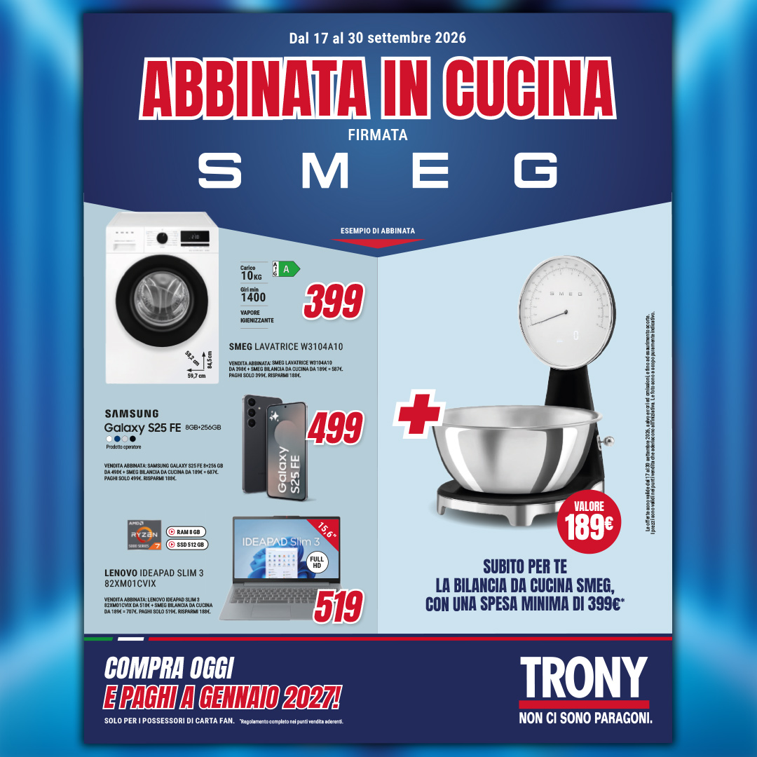 Trony - Abbinata in cucina