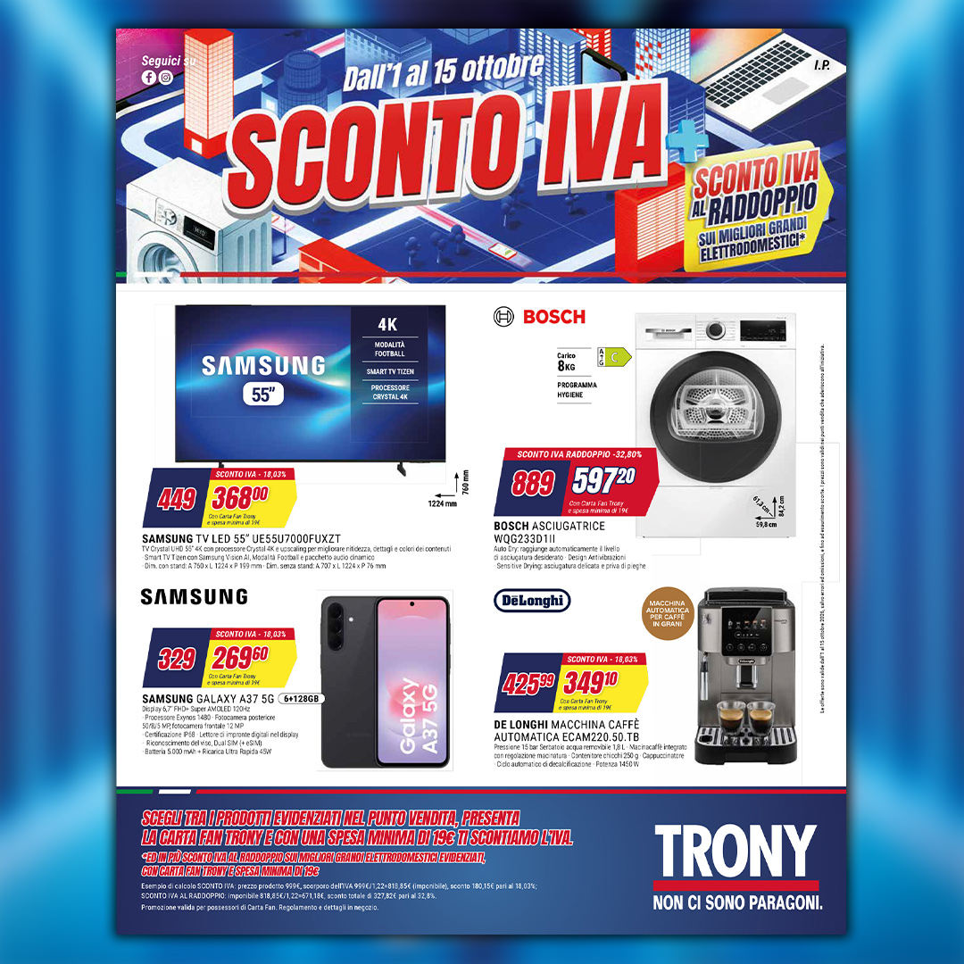 Trony - Sconto IVA